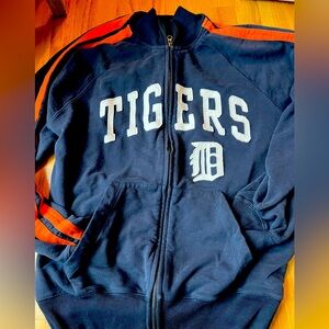 Vintage Detroit Tigers Banner Supply Co XXL Zip Up Blue Orange